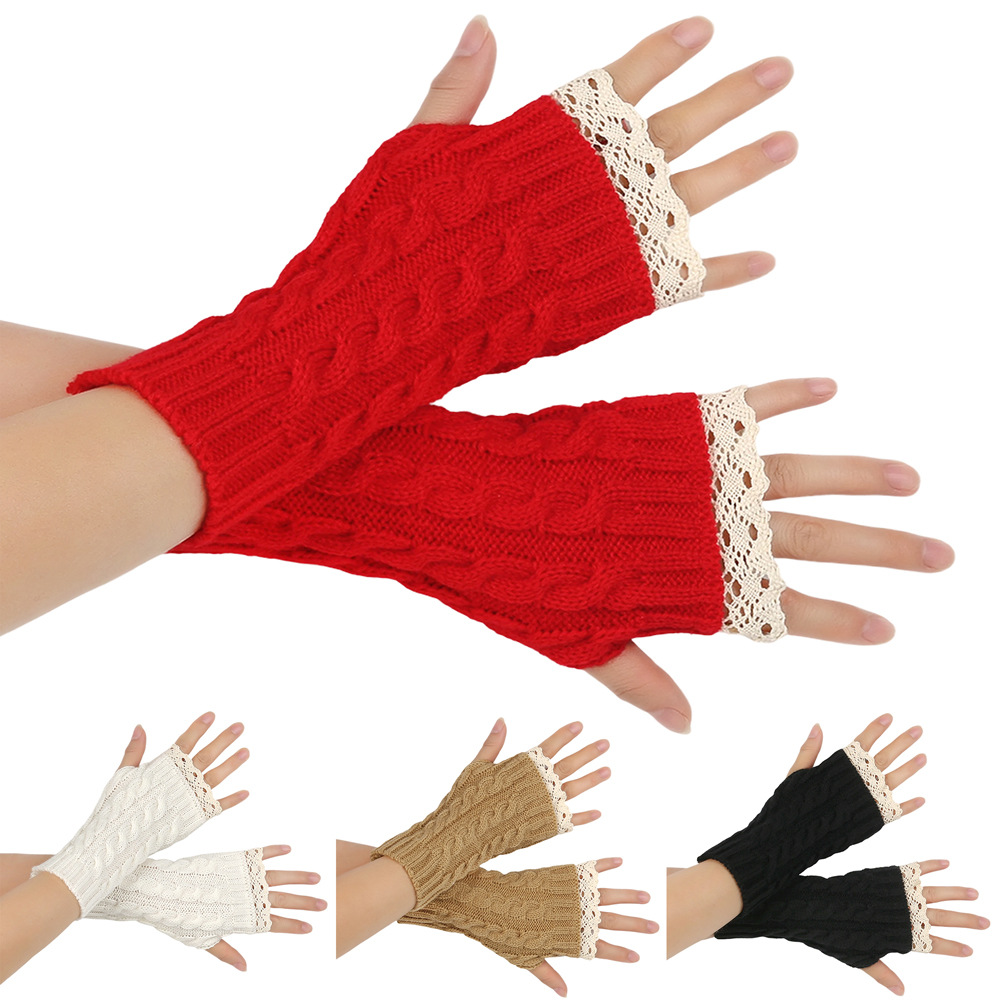 Fingerless Glove Knit - Sarung Tangan Wanita Y2K Lucu Berbahan
