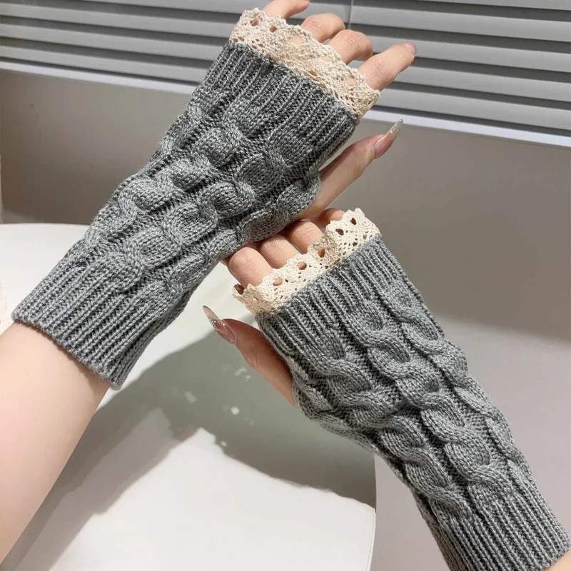 Sarung Tangan Wanita Y2K Lucu  - Fingerless Glove Knit ulasan dan harga