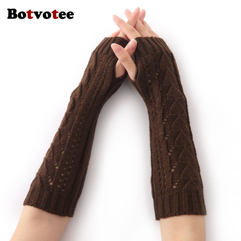 Botvotee untuk Wanita, Sarung  - Fingerless Glove Knit ulasan dan harga