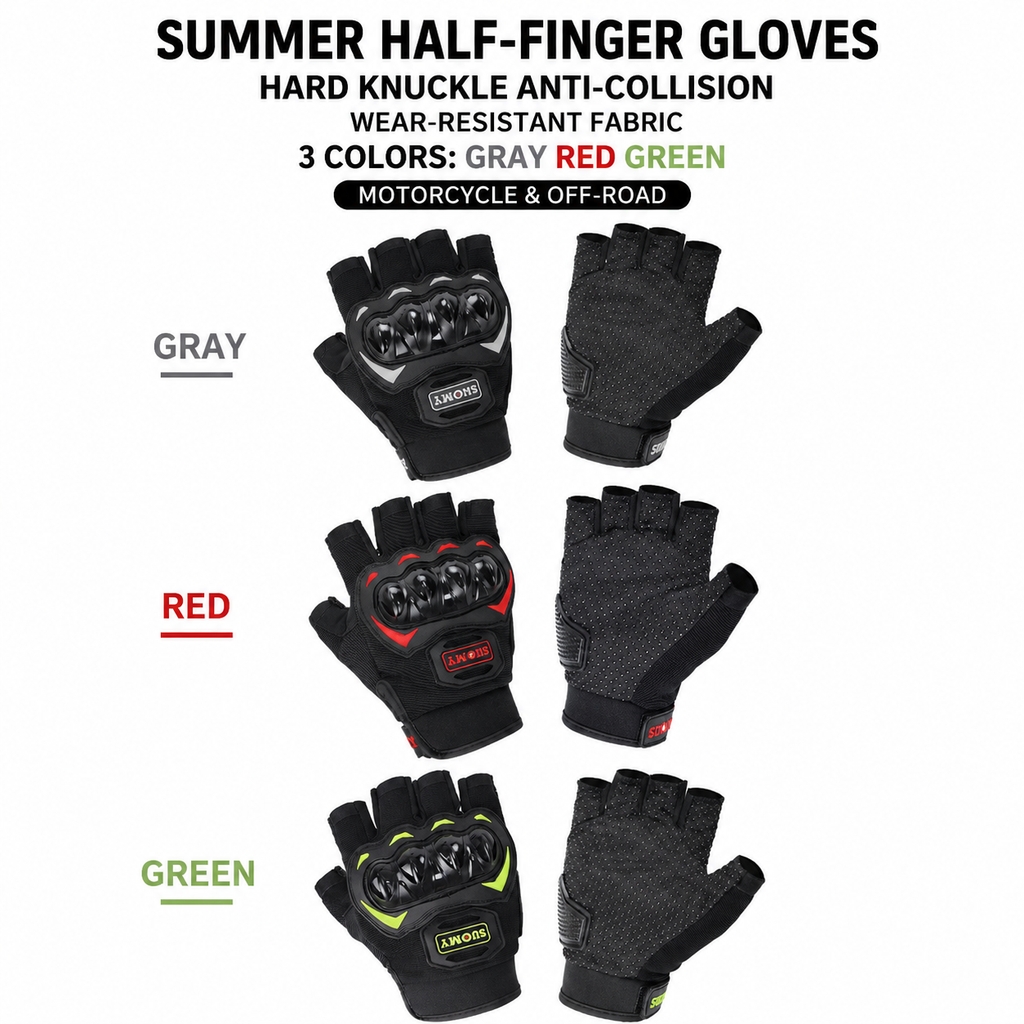Sarung Tangan Setengah Jari un - Motorcycle Glove Knuckle ulasan dan harga