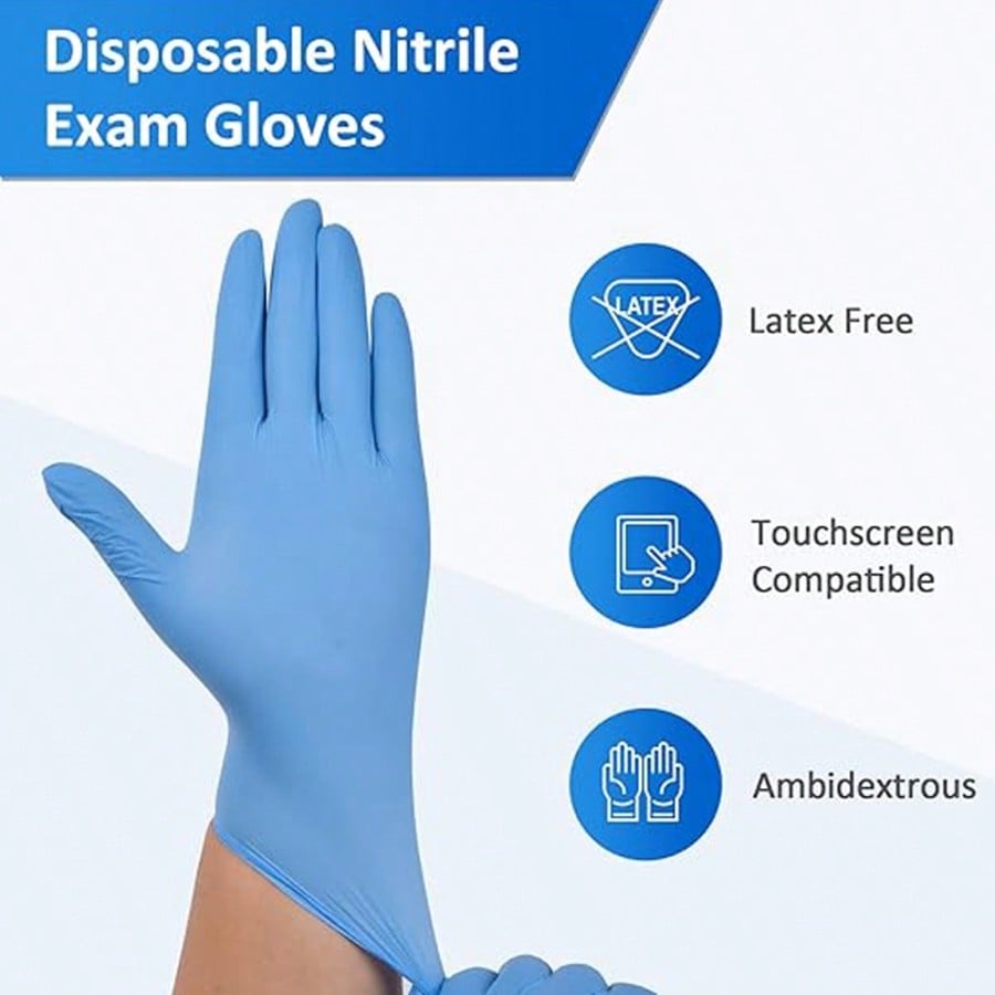 100pcs Sarung Tangan Sekali Pa - Nitrile Mechanic Glove ulasan dan harga